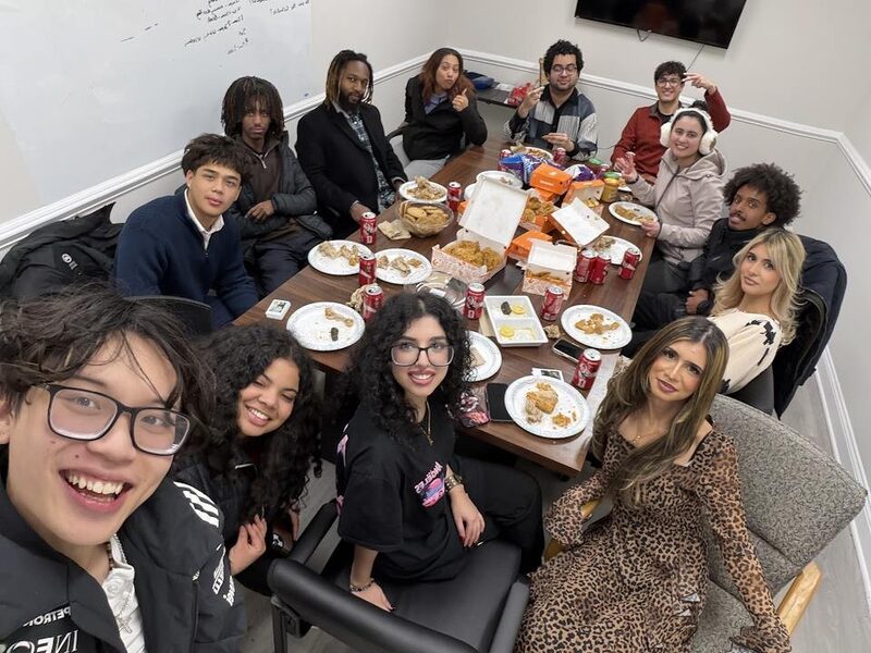 Inspire Core team members eating together